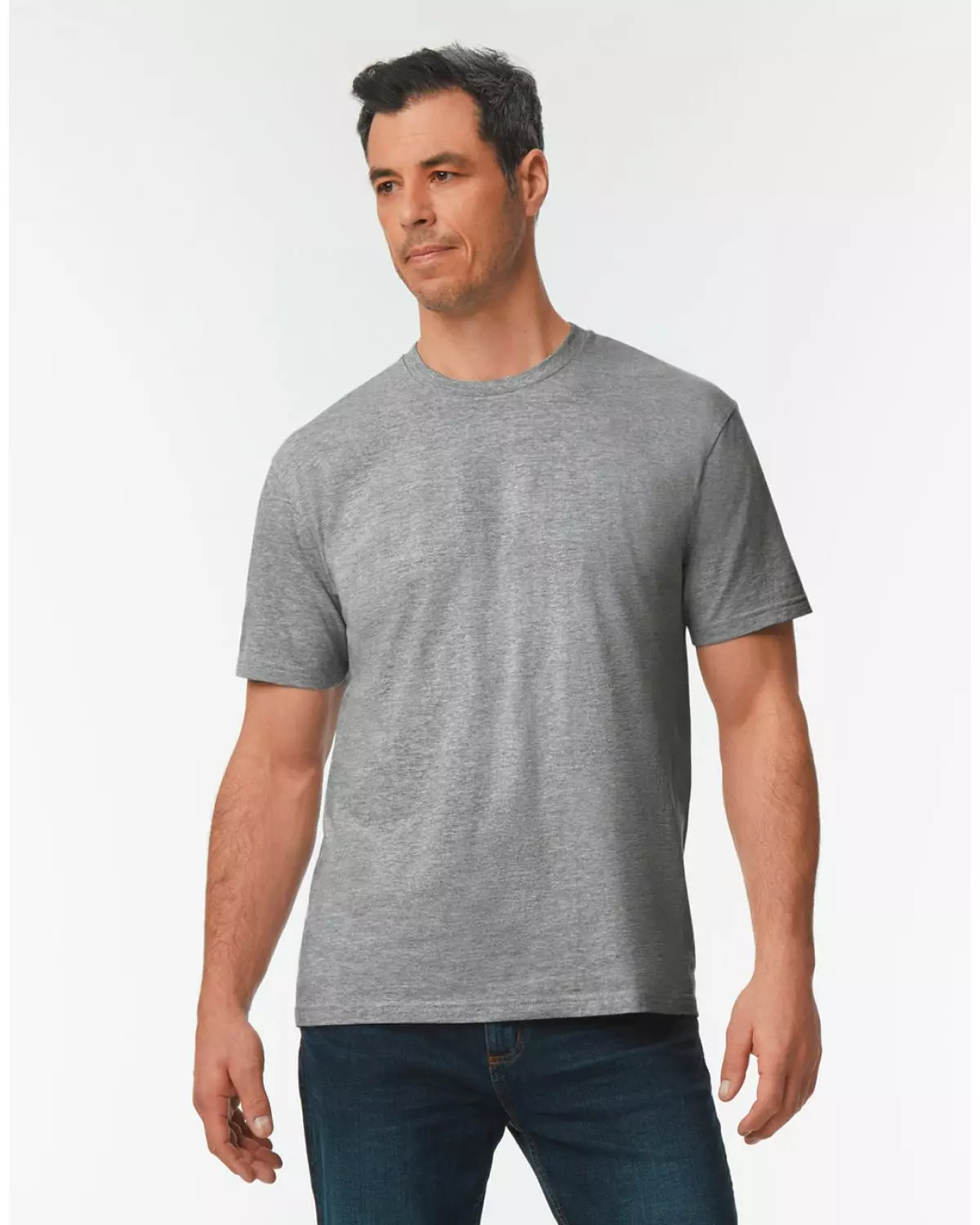 T-shirt homme col rond 100 % coton pré-rétréci Softstyle pour usage